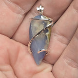 Moss Agate & Aurora Opal Artisan Pendant – Sterling Silver
