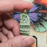 Zebra Jasper Pendant – Striped Green Shimmer Stone