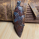 Utah Dinosaur Bone Pendant – Fossil Fire in Sterling Silver