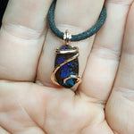 Australian Boulder Opal Pendant in 14kt Rose Gold Filled - Galaxy Drop