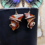 Geometric Noreena Jasper Earrings in 14kt Yellow Gold Fill