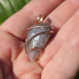 Luna Agate Pendant – Tension Wrapped in 14kt Rose Gold Fill
