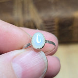 Electric Blue Flash Moonstone Ring sz 6.75 – Sterling Silver