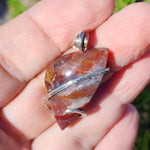 Oregon Jelly Bean Haystack Butte Jasper Pendant in 14kt Rose Gold Filled Pendant