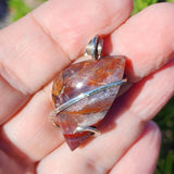 Oregon Jelly Bean Haystack Butte Jasper Pendant in 14kt Rose Gold Filled Pendant