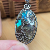 Tree of Life Pendant – Aurora Opal + Moss Agate Doublet in Sterling Silver