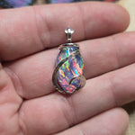 Large Marquis Aurora Opal Pendant – Sterling Silver