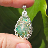 Kingman Turquoise Probably Pendant – Sterling Silver, Wild and Weird - Rock Your World 