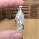 Red-Green Moss Agate Pendant - Sterling Forged Embrace