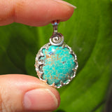 Kingman Turquoise Pendant – 23ct Estate Stone - Sterling Silver Claw Embrace - Rock Your World 