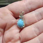 Petite Pastel Blue Larimar Pendant Sterling Silver