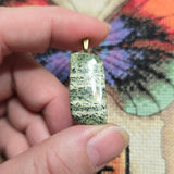 Zebra Jasper Pendant – Striped Green Shimmer Stone