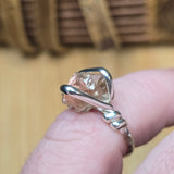Raw Oregon Sunstone Ring with Schiller sz 6 - Sterling Silver
