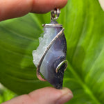 Purple Red Agate Crystal Pendant – Sterling Silver One-of-a-Kind