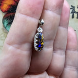 Crazy Tiger Stripe Boulder Opal Pendant in Sterling Silver