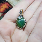 Brilliant Green Chrysoprase Pendant Necklace