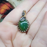 Brilliant Green Chrysoprase Pendant Necklace - Rock Your World 