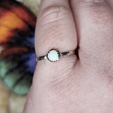 Australian Precious Opal Ring in Sterling Silver Size 7.75