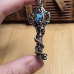 Boulder Opal Keepers Key – Sterling Silver + 14kt Rose Gold Fill