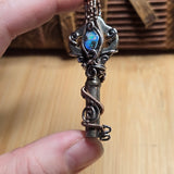 Boulder Opal Keepers Key – Sterling Silver + 14kt Rose Gold Fill