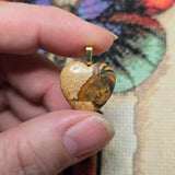 Picture Jasper Heart Pendant – Rare Fault Line Stone Necklace
