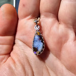 Shimmering Boulder Opal Pendant in Sterling Silver