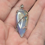 Moss Agate & Aurora Opal Artisan Pendant – Sterling Silver