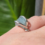 Raw Baby Blue Mt Antero Aquamarine Crystal Ring Sterling Silver Sz 7
