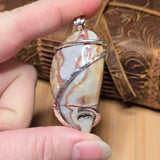Gemfield Jasper Rhyolite Pendant – Heavy Sterling Silver - Rock Your World 