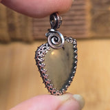 Serpentine Copper Pendant - Blue Green Natural Embrace