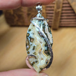 River Jasper Pendant – Forest Current in Sterling Silver