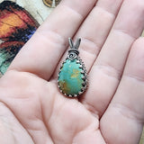 Aqua Blue Nevada Turquoise Pendant in Sterling Silver