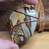 Disaster Peak Picture Jasper Pendant - Oregon Scenic Stone in Copper