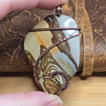 Disaster Peak Picture Jasper Pendant - Oregon Scenic Stone in Copper