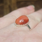 Carnelian Agate Ring sz 11 – Rare Red Agate from Southwest Washington