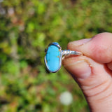 Natural Turquoise Ring Size 10.5 – Arizona Stone in Sterling Silver