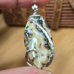 River Jasper Pendant – Forest Current in Sterling Silver