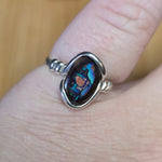Koroit Yowah Nut Boulder Opal Ring Size 8.5 – Sterling Silver