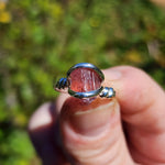 Raw Pink Tourmaline Ring sz 10 - Sterling Silver