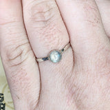 Bright Labradorite Ring in Sterling Silver Sz 9.5