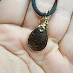 Australian Boulder Opal Pendant in 14kt Yellow Gold Filled - Double Sided