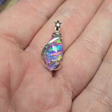 Rose Cut Aurora Opal Pendant – Sterling Silver