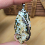 River Jasper Pendant – Forest Current in Sterling Silver