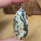River Jasper Pendant – Forest Current in Sterling Silver