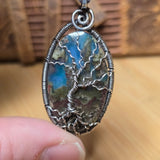 Tree of Life Pendant – Aurora Opal + Moss Agate Doublet in Sterling Silver