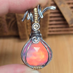Aurora Opal Onion Pendant – Sterling Silver + 14kt Gold Fill