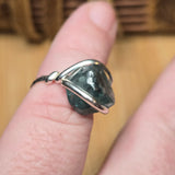 Raw Blue Zircon Ring sz 5.5 Sterling Silver – Natural Crystal Brilliance