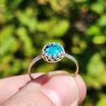 Natural Turquoise Ring Size 10.25 – Sterling Silver with Black Spiderweb Matrix