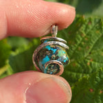 Turquoise Pendant 7.5ct Earthy Matrix - Sterling Silver