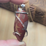 Norena Jasper Pendant – Sterling Silver with Natural Iron Bloom - Rock Your World 
